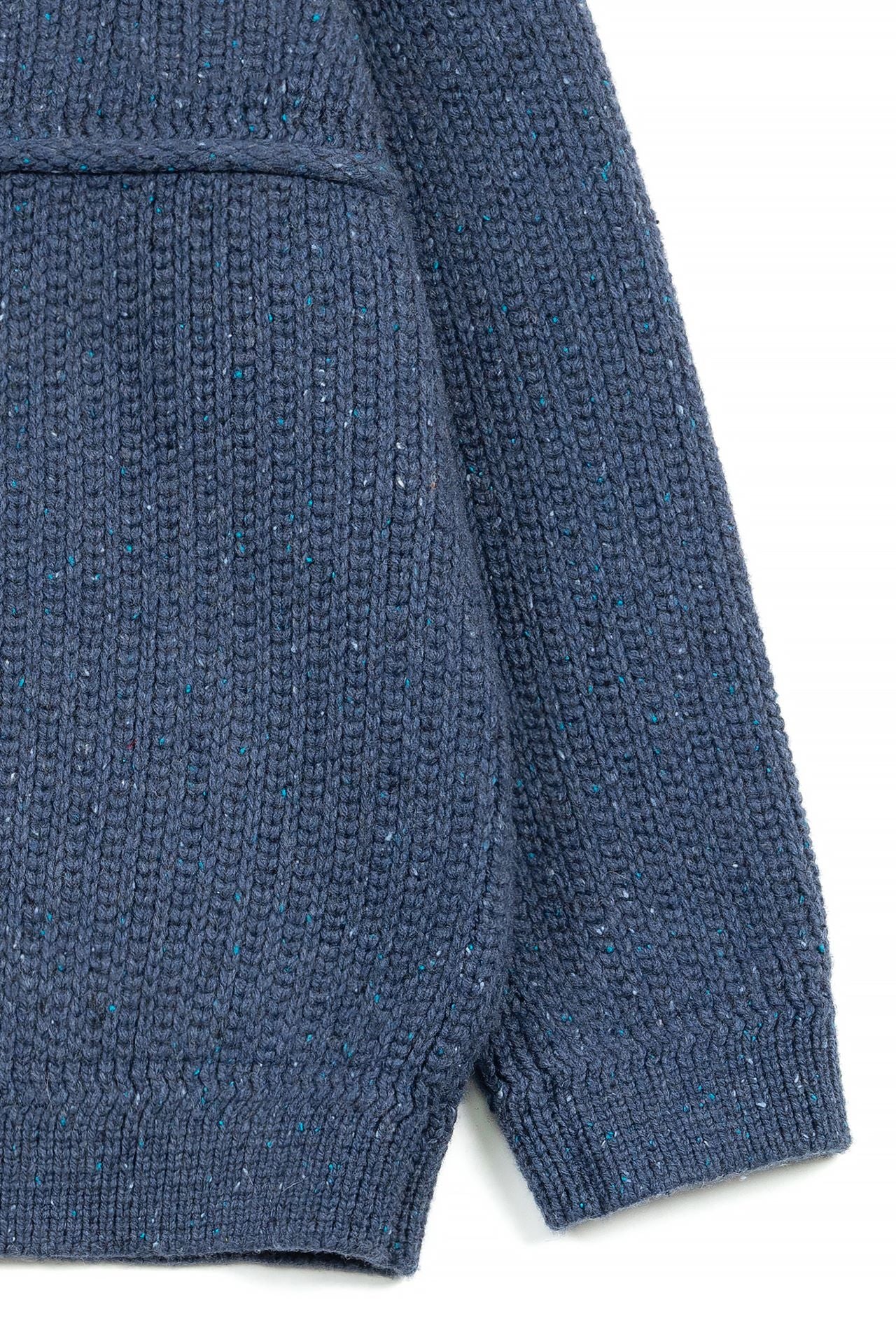 Blue IOEDLE Guide to Memories Knit Jacket featuring a cozy, textured knit design and a stylish, casual fit.
