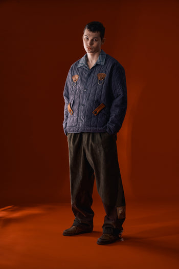 IOEDLE Welcoming Gate Quilted Jacket in charcoal, stylish and insulated jacket with quilted design for cold weather.