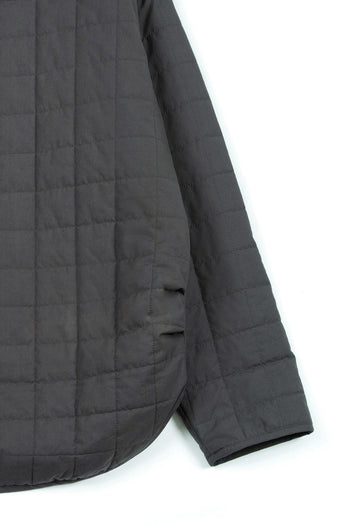 Charcoal quilted jacket from IOEDLE's Welcoming Gate collection, featuring a cozy, padded design and stylish fit.