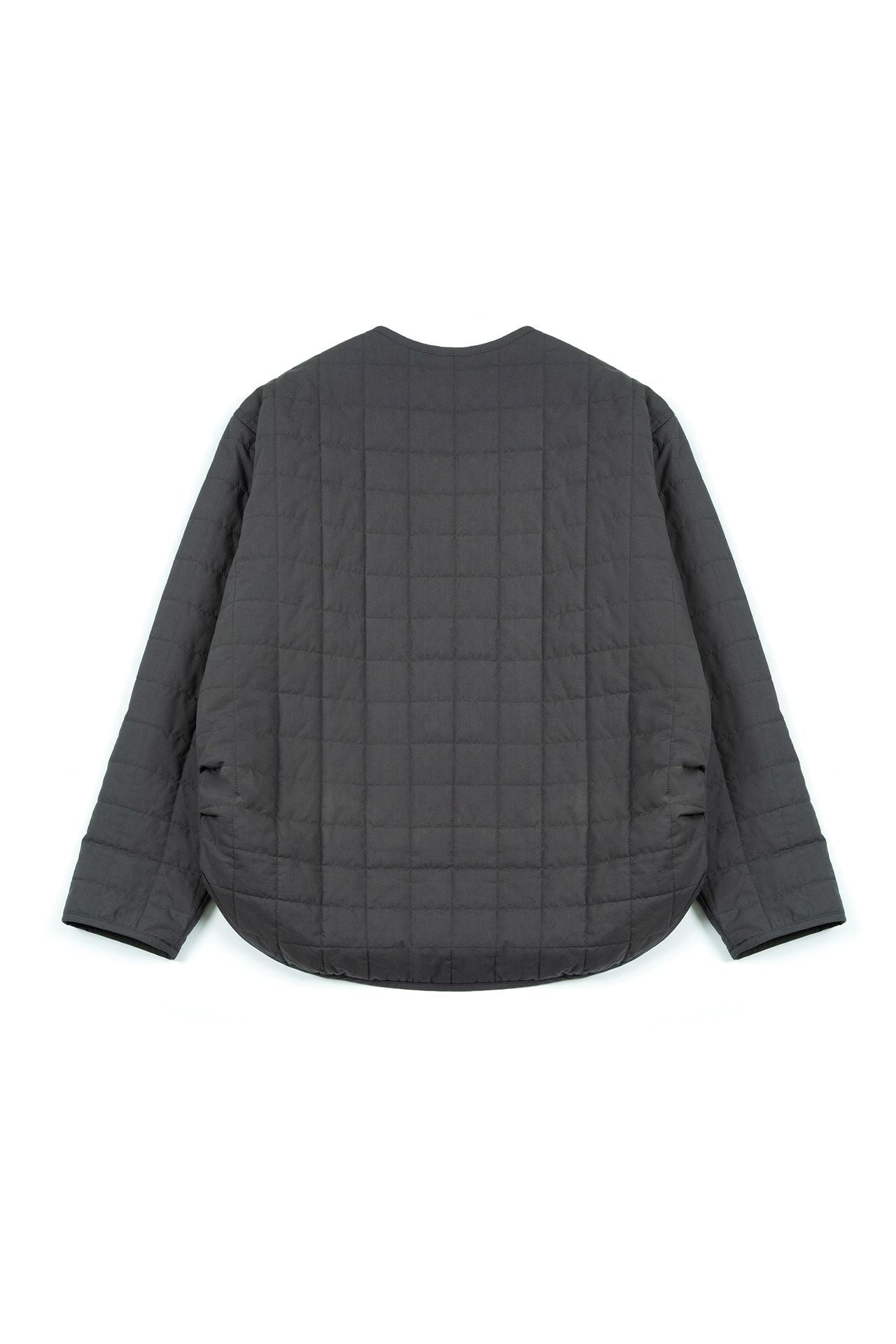 IOEDLE Welcoming Gate Quilted Jacket in charcoal, showcasing the stylish, padded design and cozy fit perfect for cold weather.