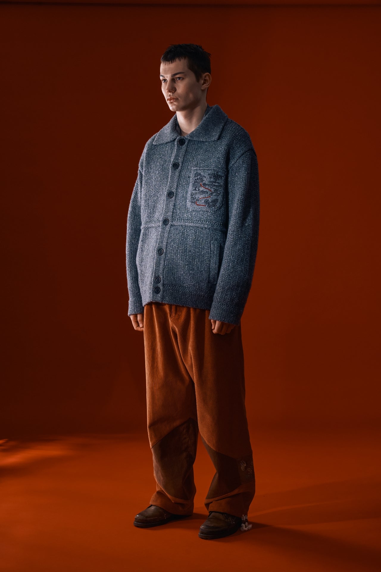 Grey Guide to Memories Knit Jacket by IOEDLE, showcasing the cozy knit fabric and stylish design.