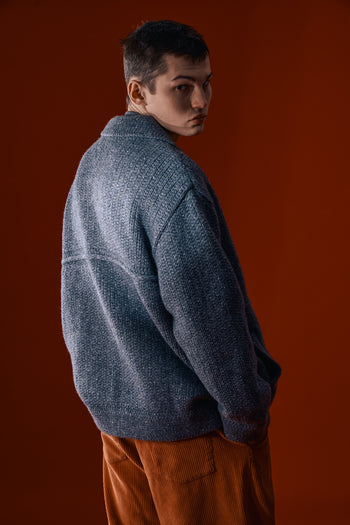 Gray Guide to Memories Knit Jacket by IOEDLE, featuring a cozy, textured knit design and casual fit.