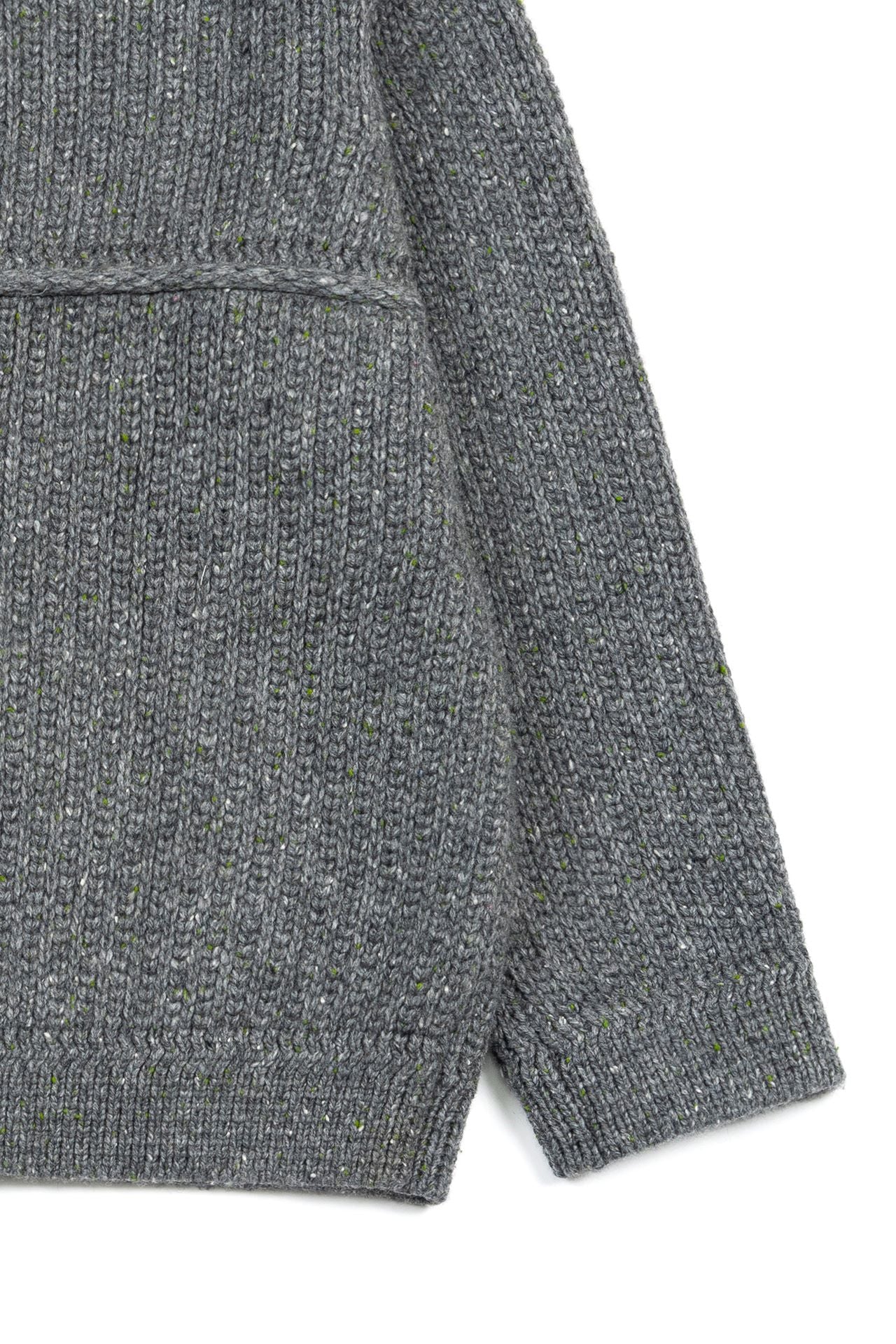 Grey IOEDLE Guide to Memories Knit Jacket, showcasing a cozy, stylish knit jacket with detailed texture and casual fit.