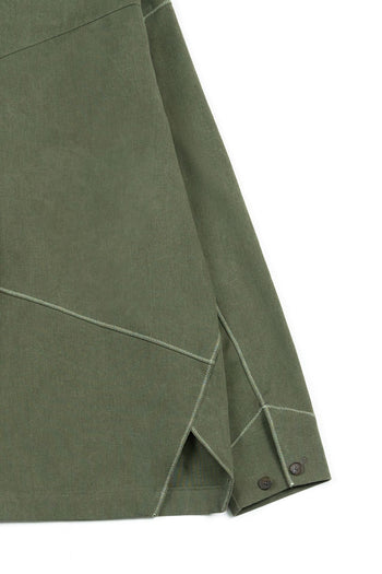 Green diagonal landscape shirt by IOEDLE, showcasing a stylish geometric pattern on the front fabric.