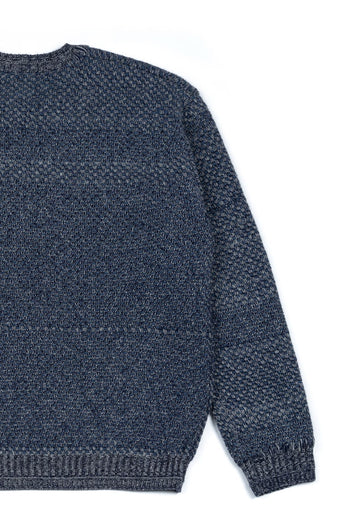 Navy House of Cars sweater by IOEDLE featuring a comfortable knit design with car-themed graphics on the front.