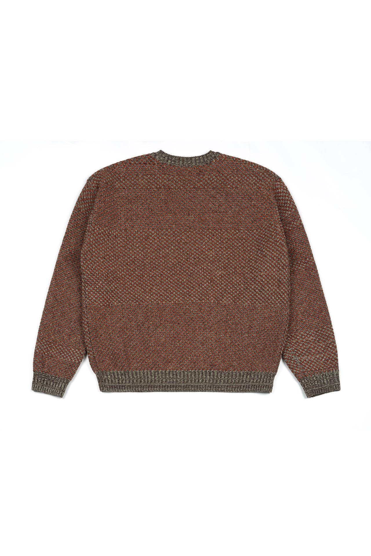Red and brown House of Cars sweater by IOEDLE, featuring a cozy knit design and casual fit.