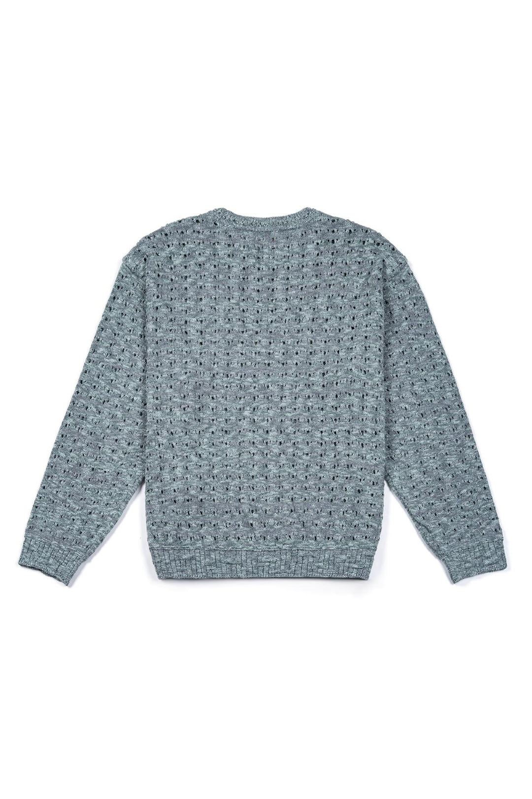 Blue mesh knit sweatshirt by IOEDLE from Beyond The Glass collection, featuring a comfortable, casual fit and stylish design.