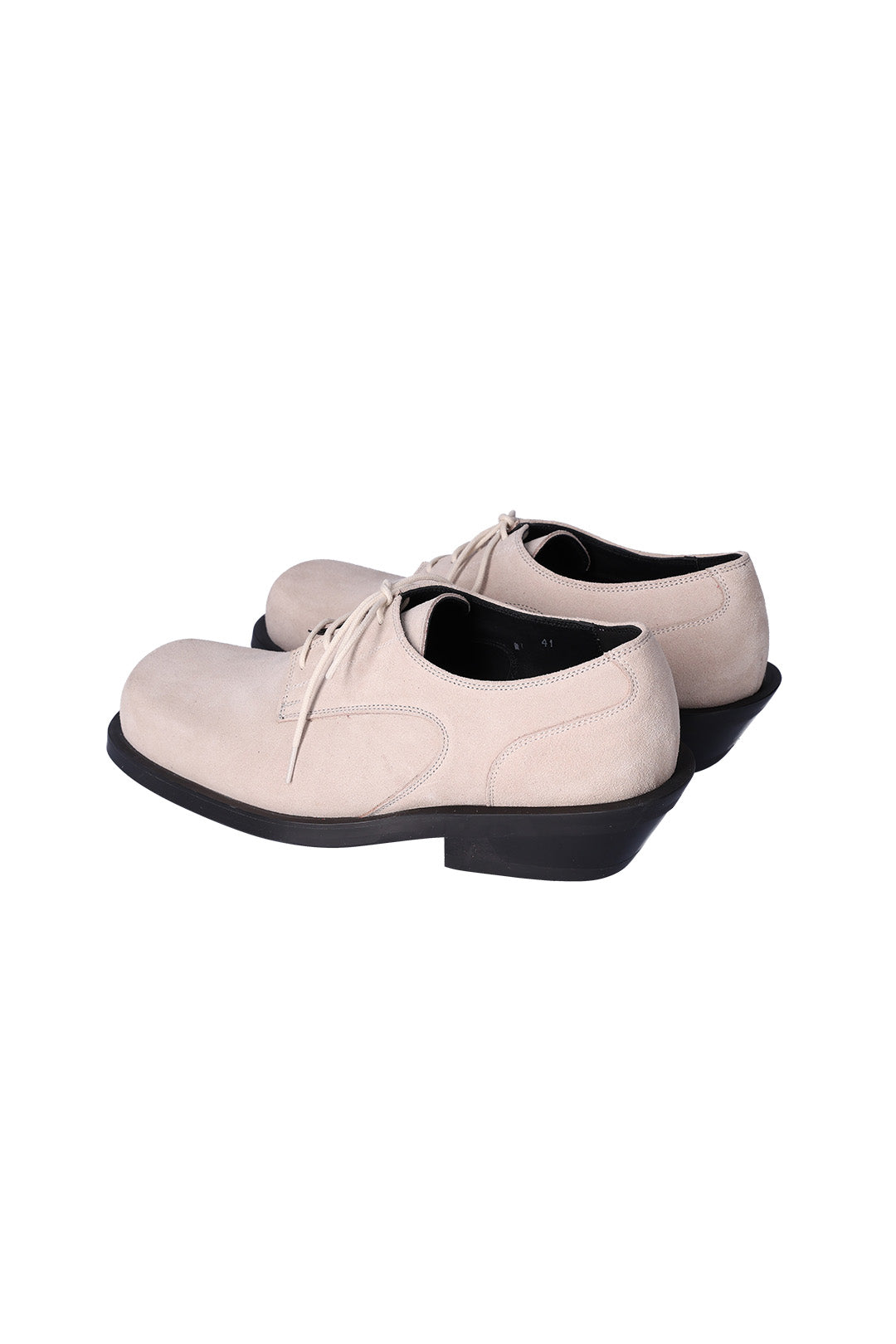Nuosmiq Hardy Derby shoe in light beige leather, showcasing a sleek design and classic derby style.