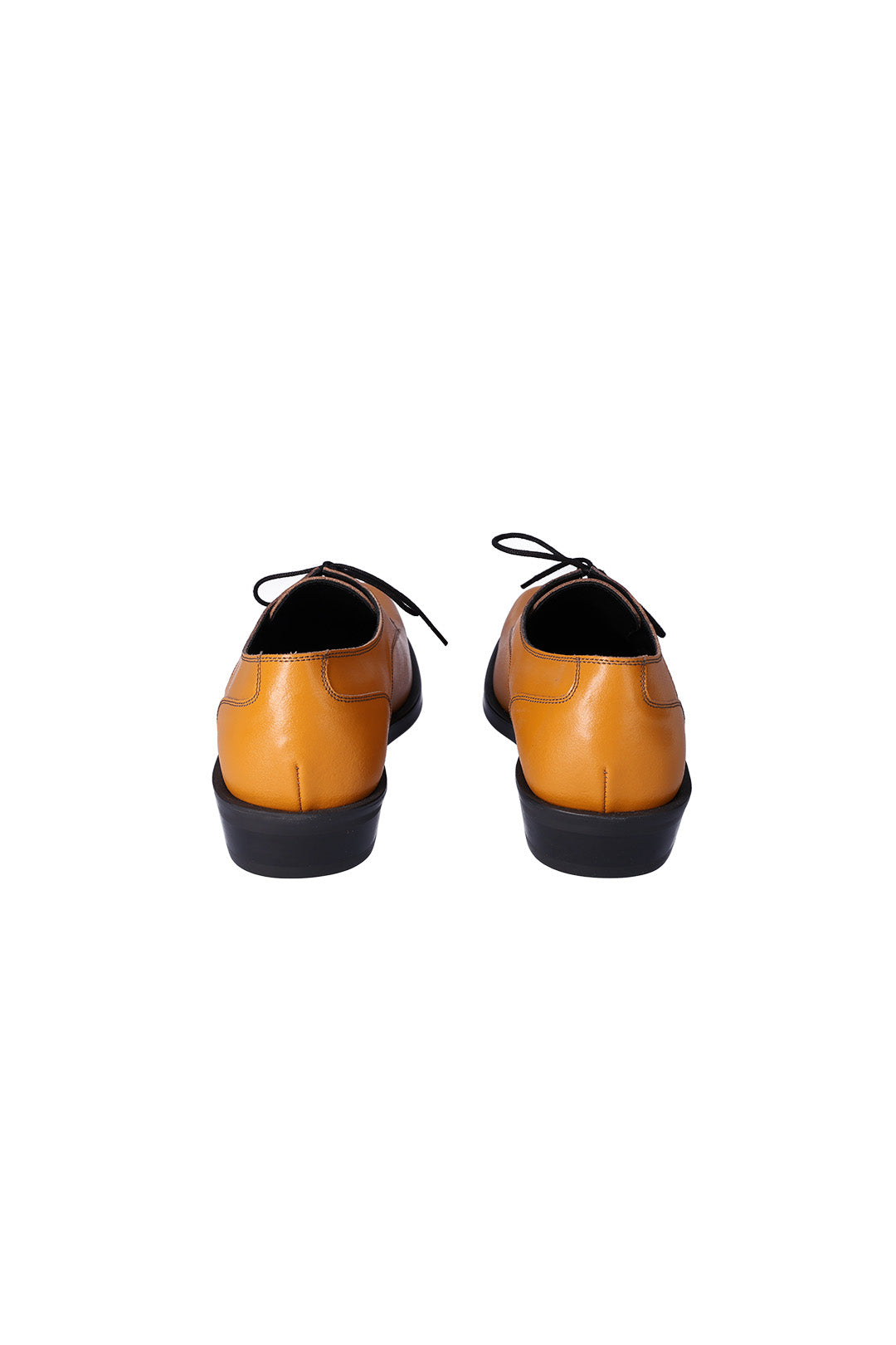 Nuosmiq Hardy Derby Mustard derby shoe with brown leather and classic stitching, stylish and comfortable footwear.