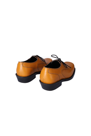 Nuosmiq Hardy Derby Mustard Derby with yellow fabric and button details, stylish and classic men's accessory.