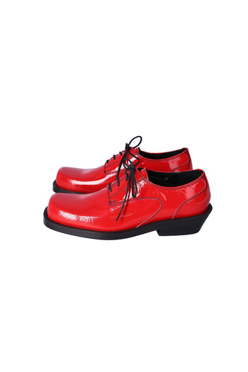 Nuosmiq Hardy Derby Red derby shoe with red leather upper and classic lace-up design.