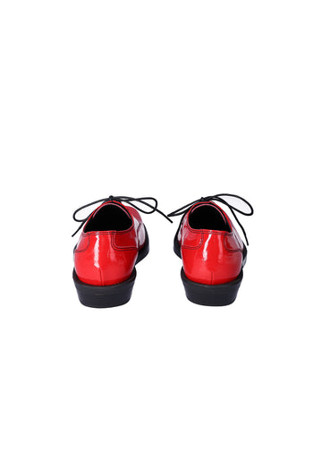 Nuosmiq Hardy Derby Red derby shoe with red leather upper and classic lace-up design.