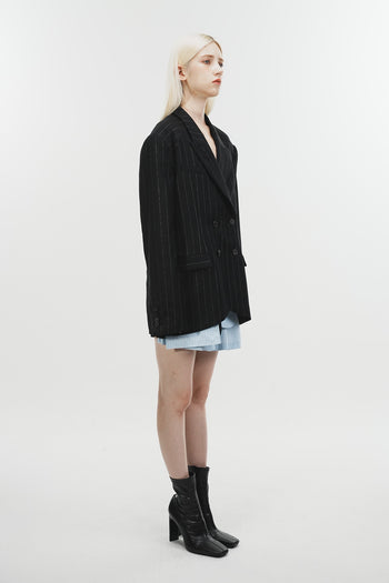 Black Phenomenon Seeper jacket featuring a shirt pocket and metal accents, designed for a stylish and edgy look.