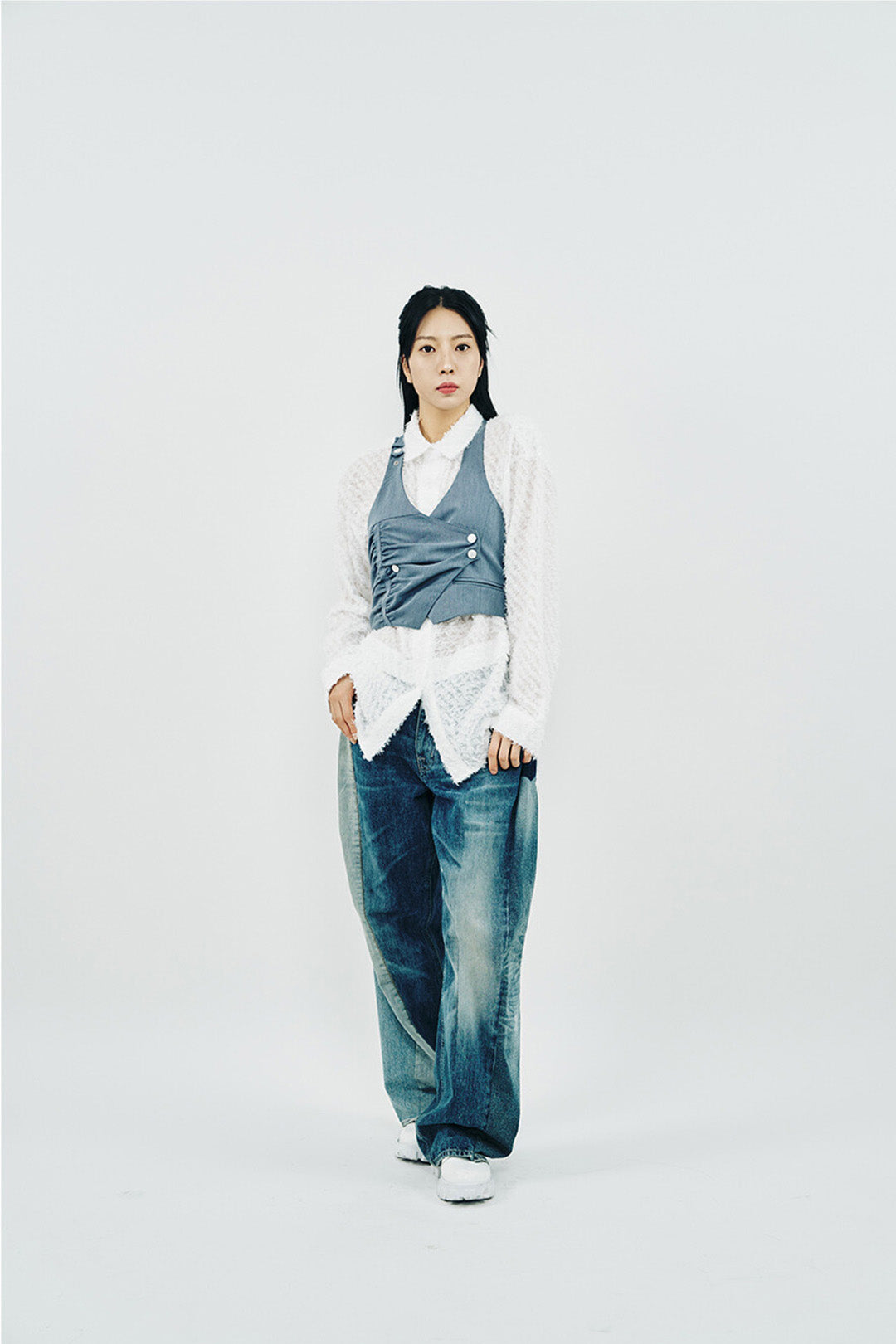 White Taseel Fly shirt by Phenomenon Seeper featuring a relaxed fit and casual style, displayed flat on a white background.