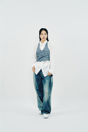 White Taseel Fly shirt by Phenomenon Seeper featuring a relaxed fit and casual style, displayed flat on a white background.