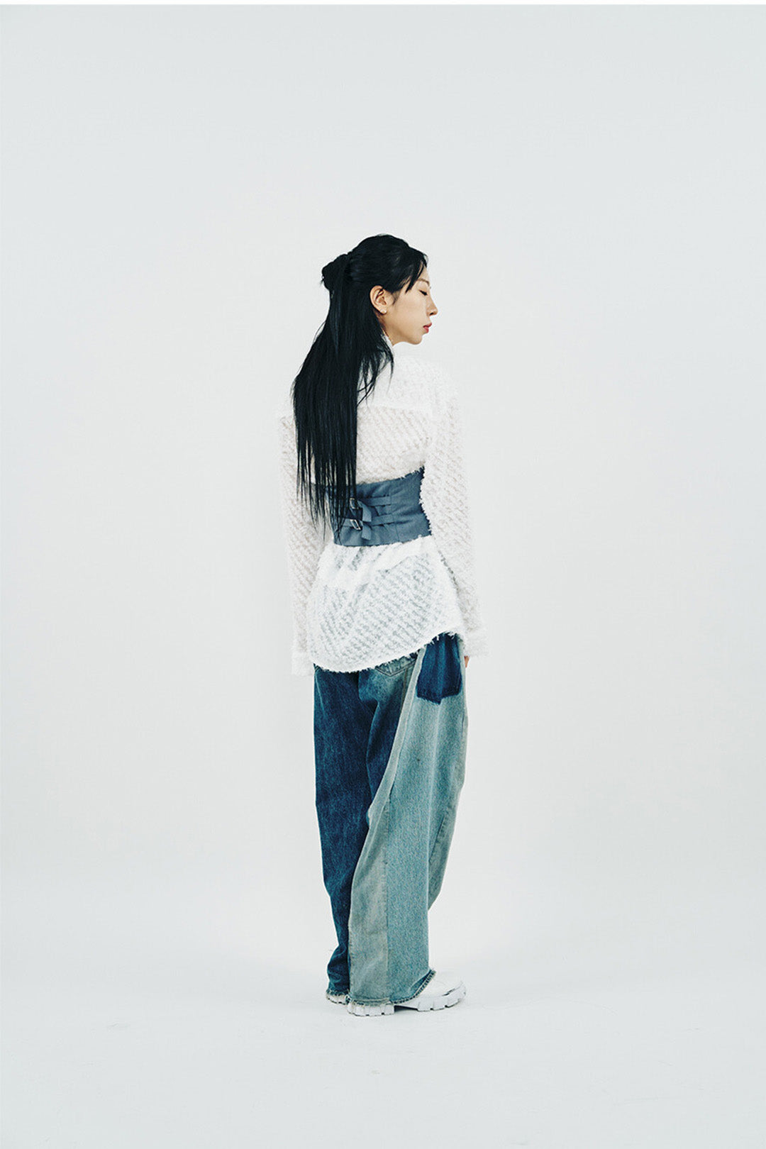 White Taseel Fly shirt by Phenomenon Seeper, featuring a casual design and one-size fit, shown in this image.