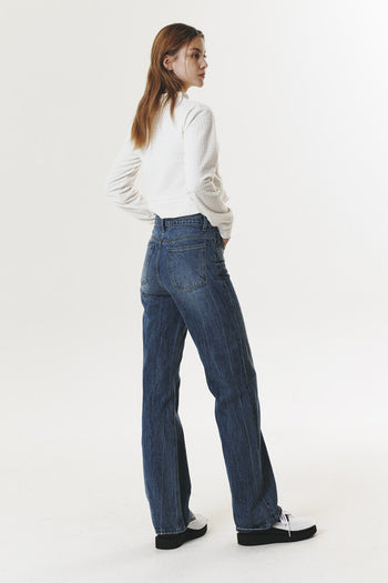 Navy Phenomenon Seeper Polar Fleece Logo Crop T-Shirt, casual tops with a front logo design and cropped fit.