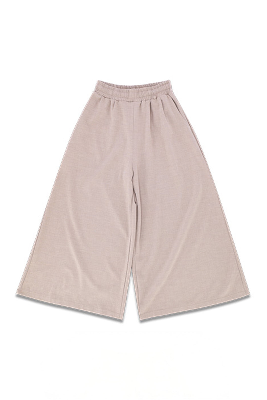 Reculer Maximal Wide Beige bottoms, one size, relaxed fit, with wide-leg design and beige fabric, displayed on a neutral background.