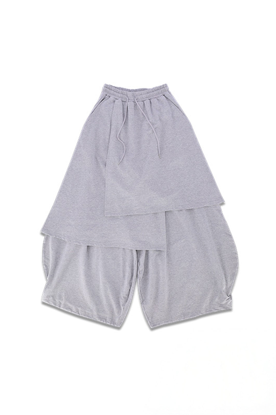 Reculer grey sweat skirt pants, casual bottoms, featuring a relaxed fit and comfortable fabric, shown on a neutral background.