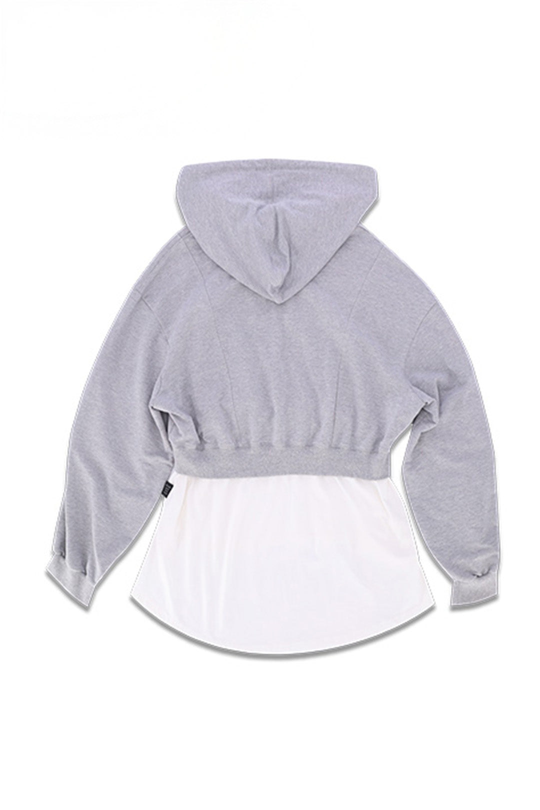 Reculer layered grey hoodie featuring a stylish, multi-layered design and a comfortable fit, displayed on a neutral background.