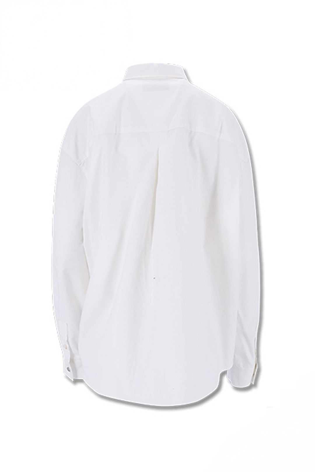 Ivory draping basic shirt from Reculer, featuring a relaxed fit and soft fabric, shown on a mannequin.