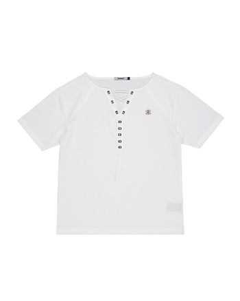 Bestowed Chivalry Pique Half Sleeve Off-White