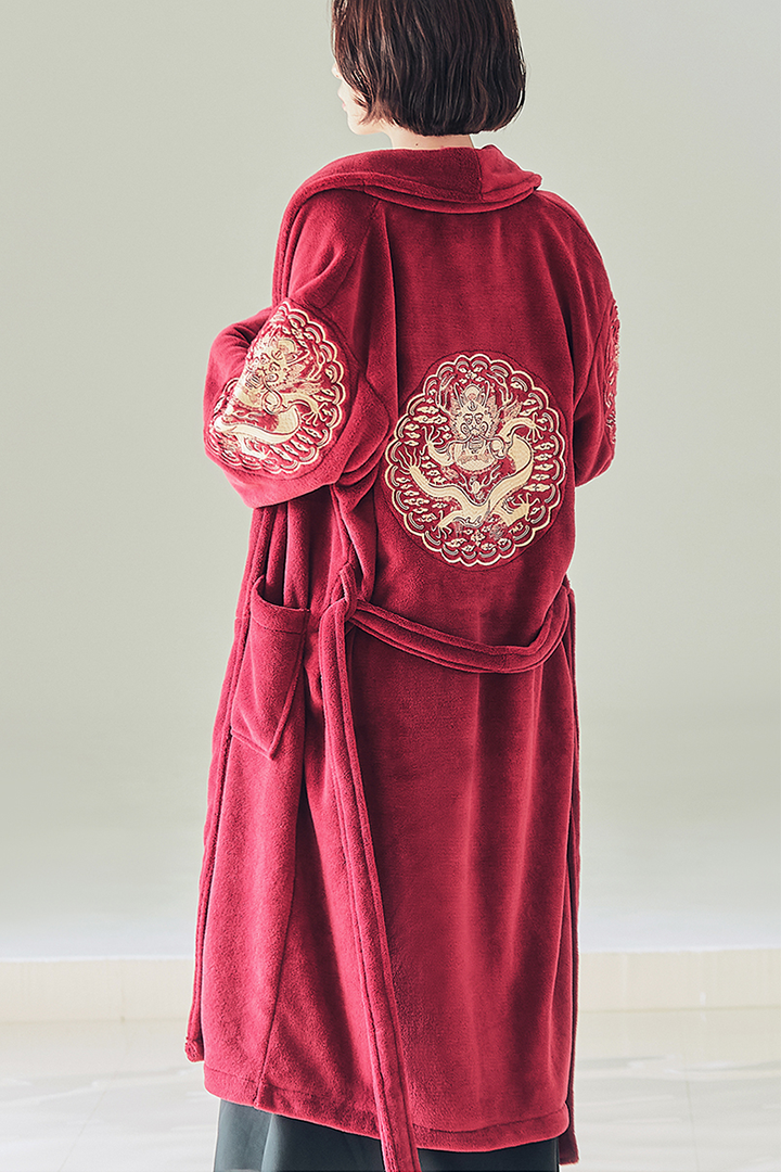 TM3 Royality Sleepwear Gown in wine color, one-size, soft and comfortable nightgown with elegant design.