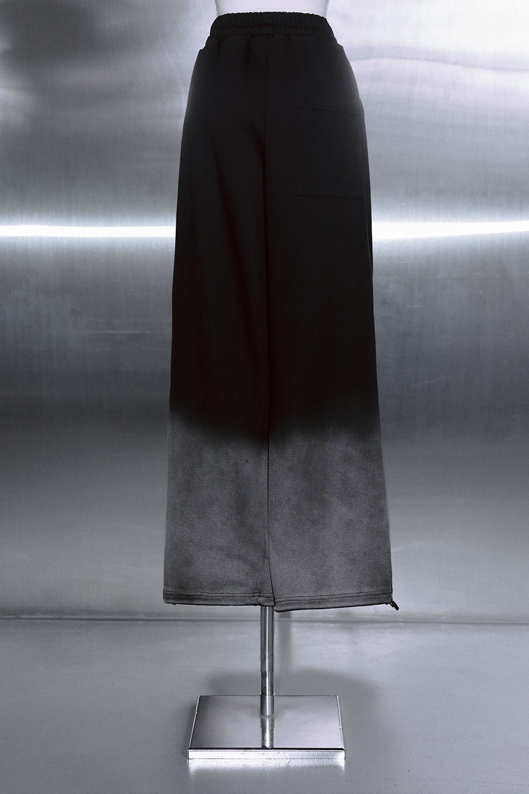 Black TM3 Korean Dokkaebi Heukgwi gradient wash unisex embroidered jogger pants, featuring logo design and comfortable fit.