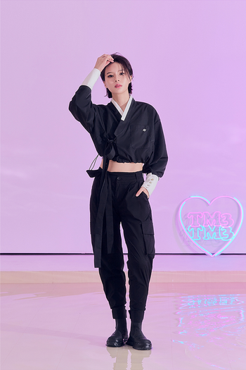 Black Water Planet Crop Top by TM3, casual shirt with a trendy water-themed graphic, shown on a white background.