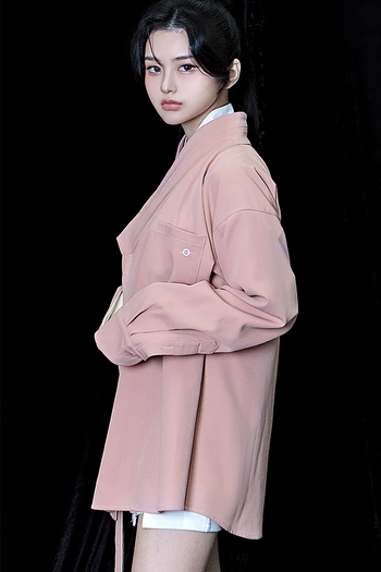 Pink oversized shirt by TM3, featuring a relaxed fit and soft fabric, perfect for casual wear.