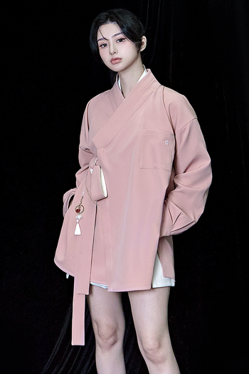 Pink oversized shirt from TM3, casual fit, soft fabric, long sleeves, and relaxed style shown in the image.